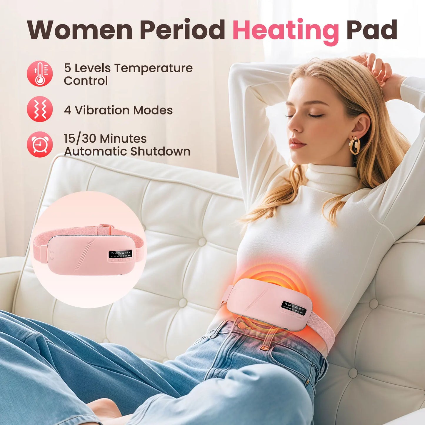 Period Relief Heating Belt (4 Modes) with Vibration