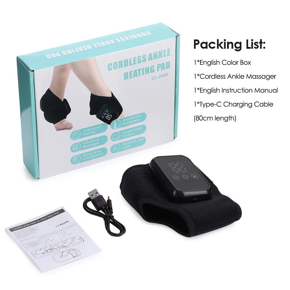 Heated Vibration Ankle Massager Wrap