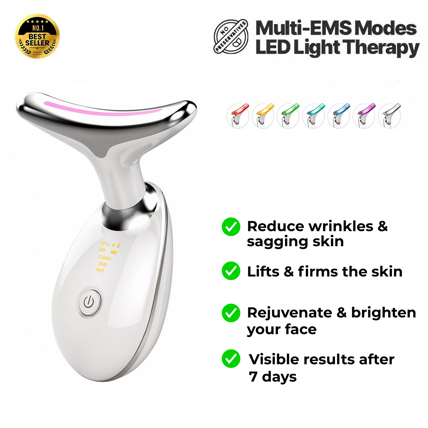 Facial & Neck Beauty Massager  - Skin Lifting & Tightening Tool