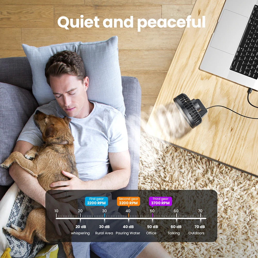 Mini USB Desktop Fan for Home & Office