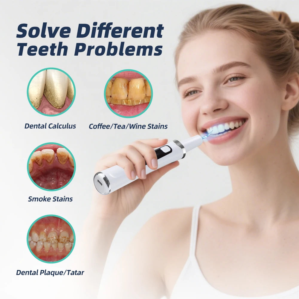 Ultrasonic Dental Scaler – 9 Levels, 5-LED Tartar Remover