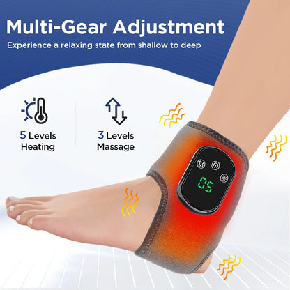 Heated Vibration Ankle Massager Wrap