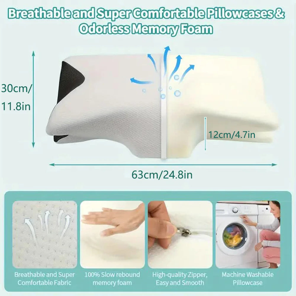 Butterfly Memory Foam Cervical Pillow – Slow Rebound