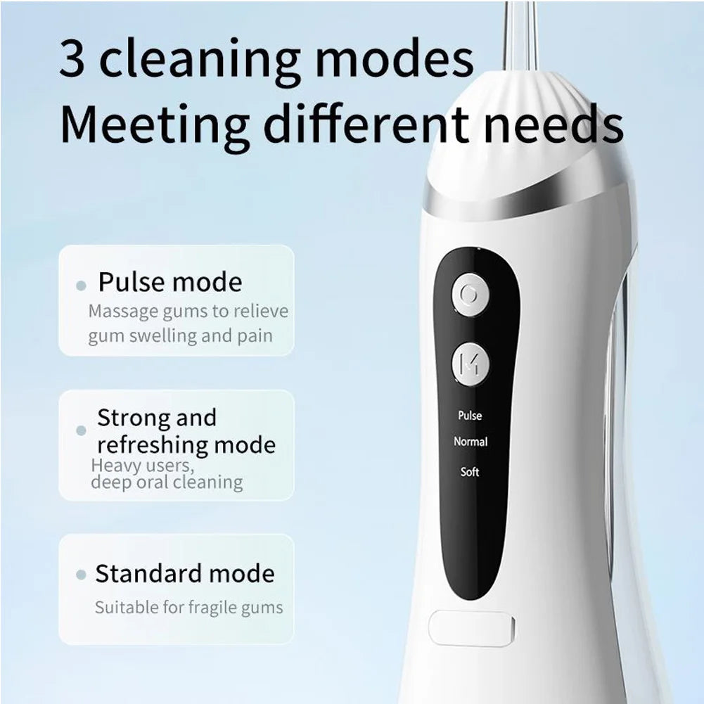 Rechargeable Oral Irrigator (200ml, 3 Modes, IP65)