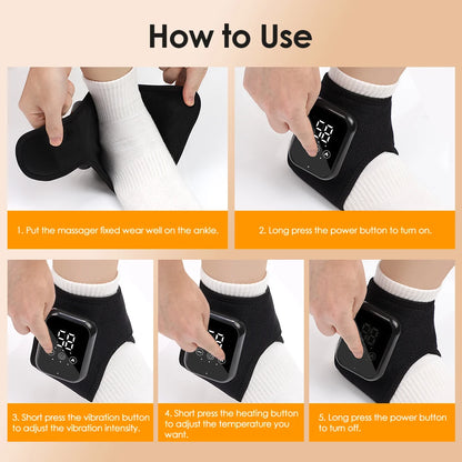 Heated Vibration Ankle Massager Wrap