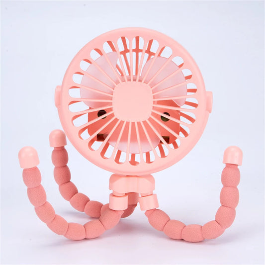 5-in-1 Stroller Fan – Mini Octopus, Quiet & Portable
