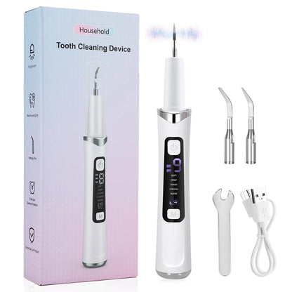 Ultrasonic Dental Scaler – 9 Levels, 5-LED Tartar Remover