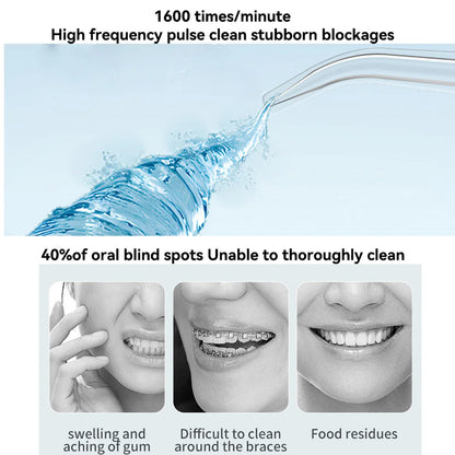Rechargeable Oral Irrigator (200ml, 3 Modes, IP65)