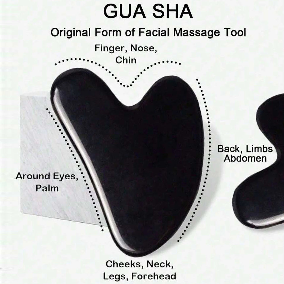 Ice Face Care Kit — Stainless Steel Ice Roller, Gua Sha & Facial Massage Tool (3-Piece Set)