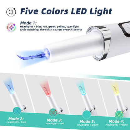 Ultrasonic Dental Scaler – 9 Levels, 5-LED Tartar Remover