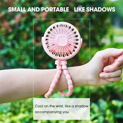 5-in-1 Stroller Fan – Mini Octopus, Quiet & Portable