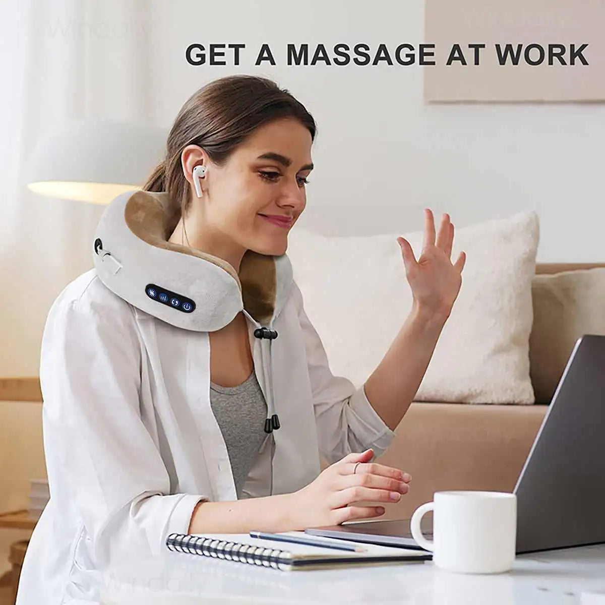 U-Shape Heated Neck Massager (USB Rechargeable)