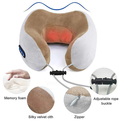 U-Shape Heated Neck Massager (USB Rechargeable)