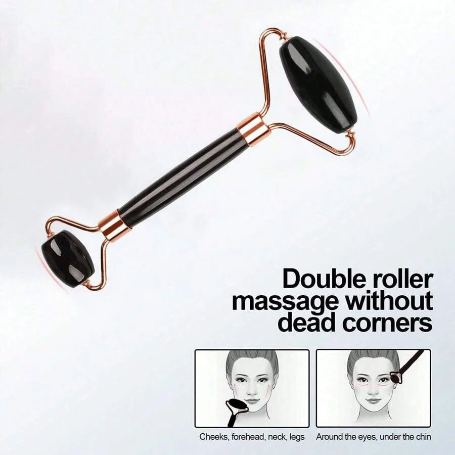 Ice Face Care Kit — Stainless Steel Ice Roller, Gua Sha & Facial Massage Tool (3-Piece Set)