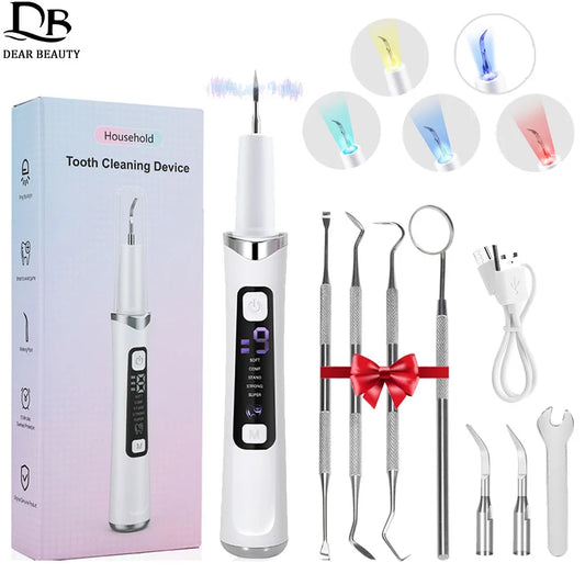 Ultrasonic Dental Scaler – 9 Levels, 5-LED Tartar Remover