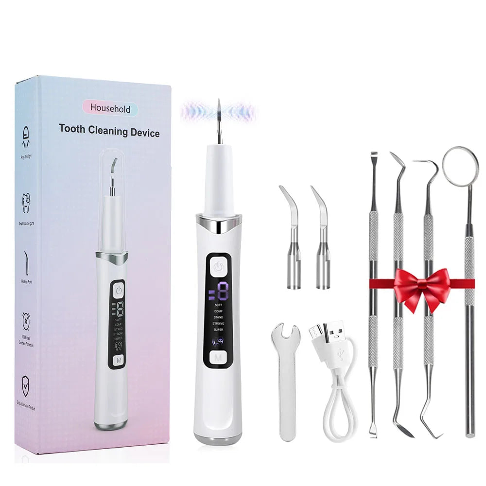 Ultrasonic Dental Scaler – 9 Levels, 5-LED Tartar Remover